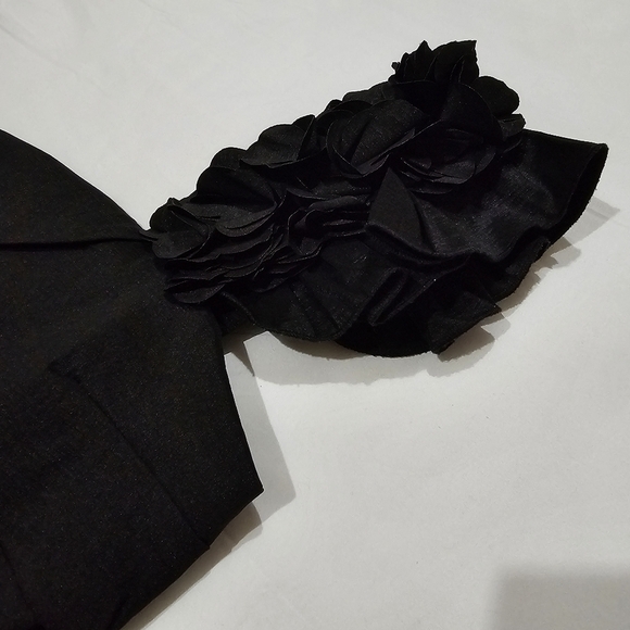 One-Shoulder ✦ Black Tiered Bust Cocktail Dress ✦ w/ Padded Lining & Stretch S - Picture 5 of 16